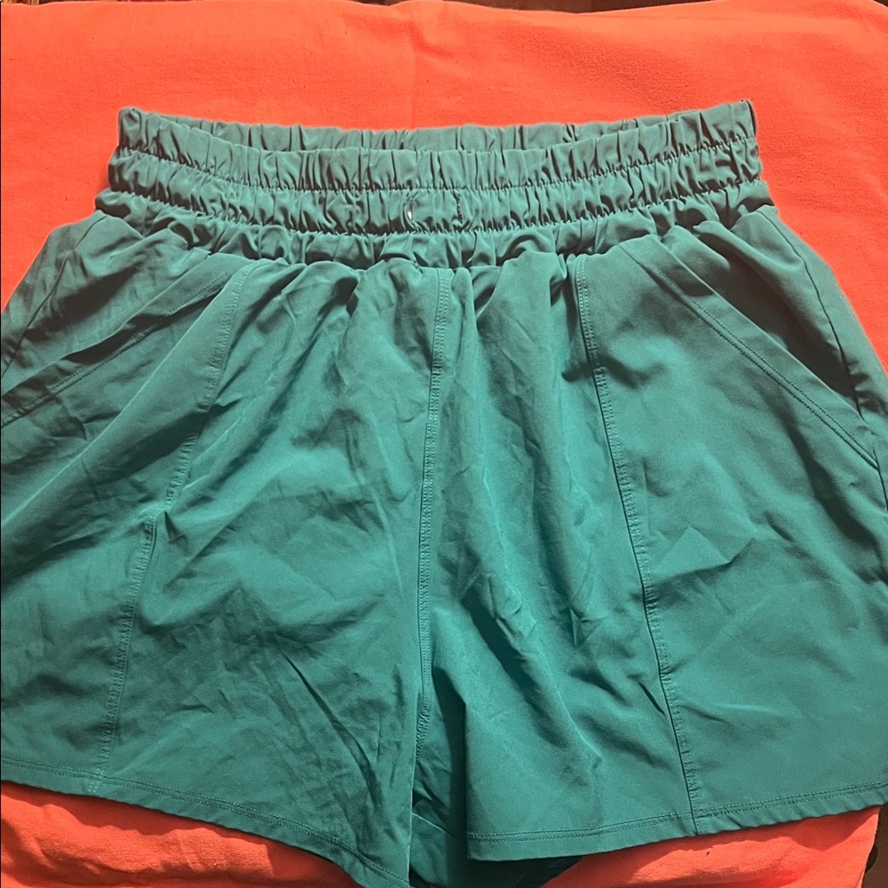 Kona Sol High Waist Teal Shorts